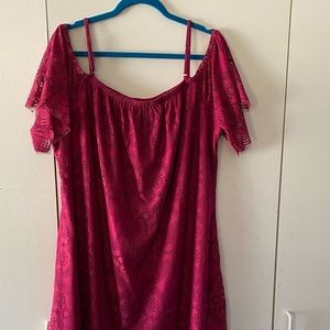 Woman’s 3X Off the Shoulder Lace Dress